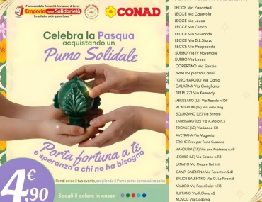 Scambio degli auguri pasquali insieme ai volontari e alle famiglie servite dall’Emporio alla presenza di autorità istituzionali locali e regionali